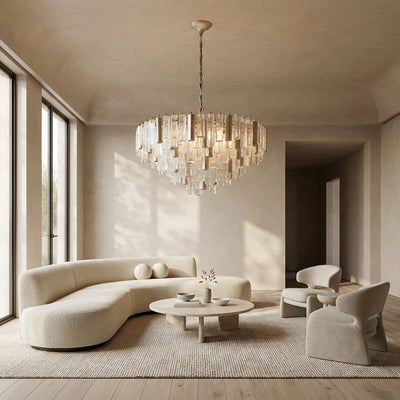 Nova Crystal Prism Round Chandelier - Cyran Lamps