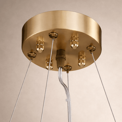 Oakley Layered Marble Chandelier - 31" - cyranlighting