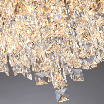Oversize Luxury Flush Mount Crystal Chandelier for Living Room/Bedroom - cyranlamps