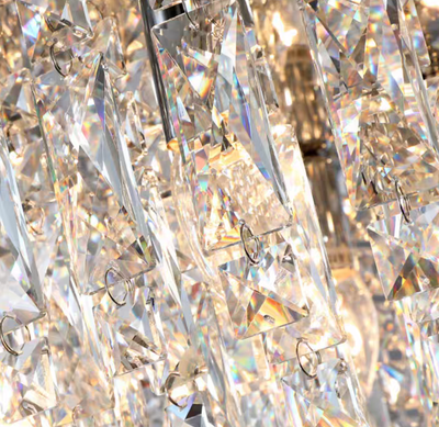 Oversize Luxury Flush Mount Crystal Chandelier for Living Room/Bedroom - cyranlamps