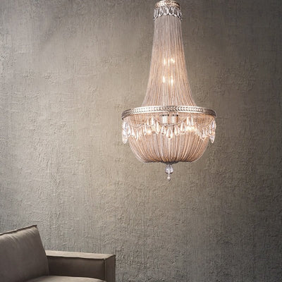 Oversize Modern Metal Art Luxury Crystal Chandelier for Duplex Hall/Staircase/Villa/Foyer - cyranlamps
