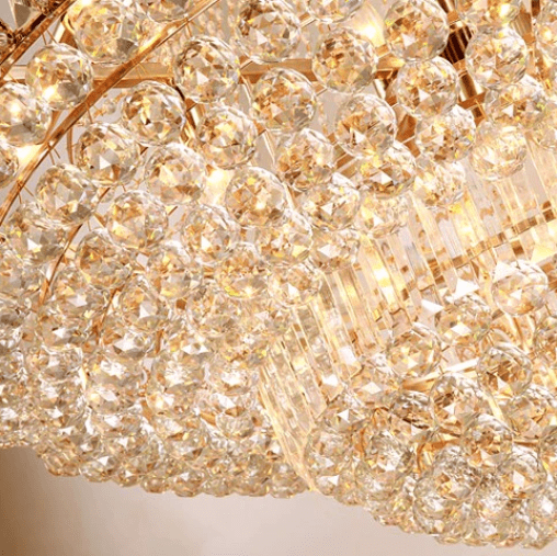 Oversized Luxury Multi - layers Gold Crystal Chandelier For High - ceiling Living Room/Foyer - cyranlamps