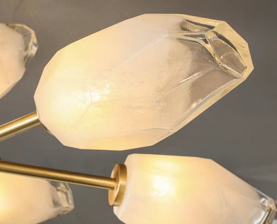 Oversized Modern Sputnik Facet Multiple Glass Chandelier for Living Room/Bedroom - cyranlamps