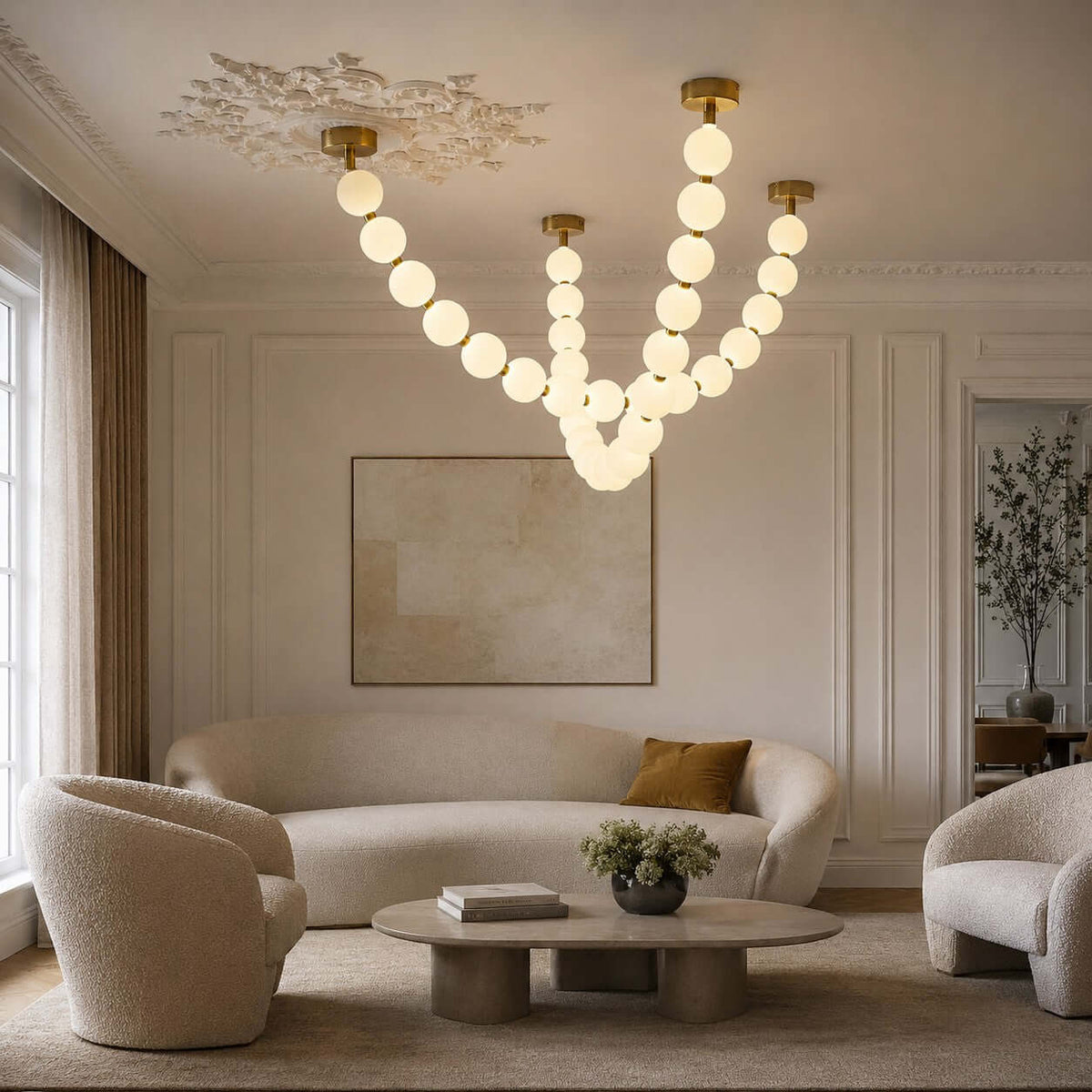 Perlina Necklace Combination Chandelier - cyranlamps