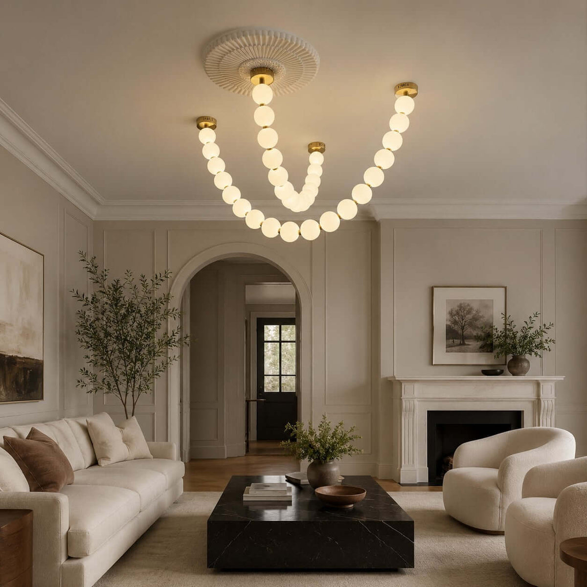 Perlina Necklace Combination Chandelier - cyranlamps