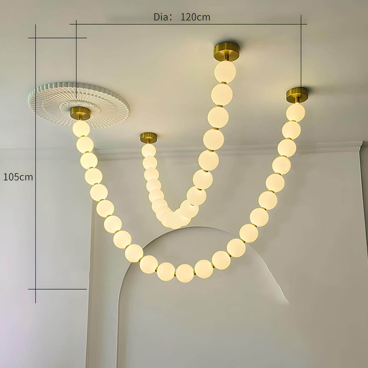 Perlina Necklace Combination Chandelier - cyranlamps