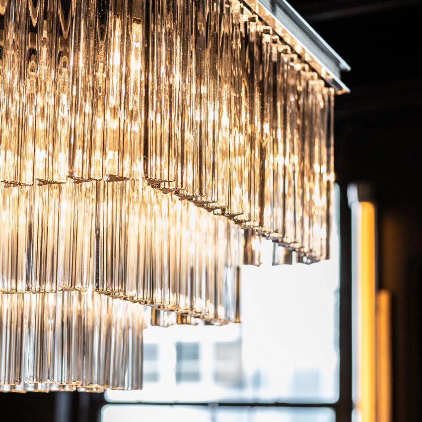 Phoebe Square Chandelier - Cyran Lamps