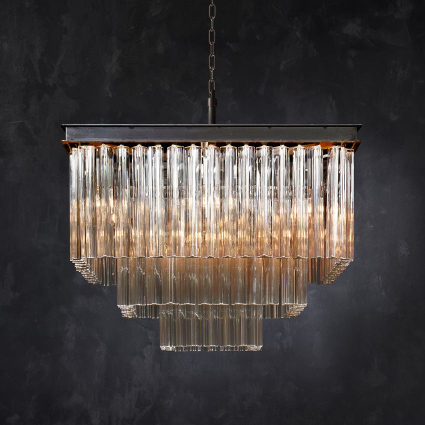 Phoebe Square Chandelier - Cyran Lamps