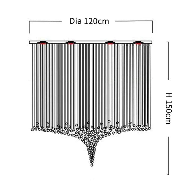 Piovere Multi Pendant Chandelier - cyranlamps