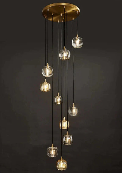 Post - modern Extra - long Pendant Light Fixtures for Staircase/High - ceiling Space/Foyer - cyranlamps