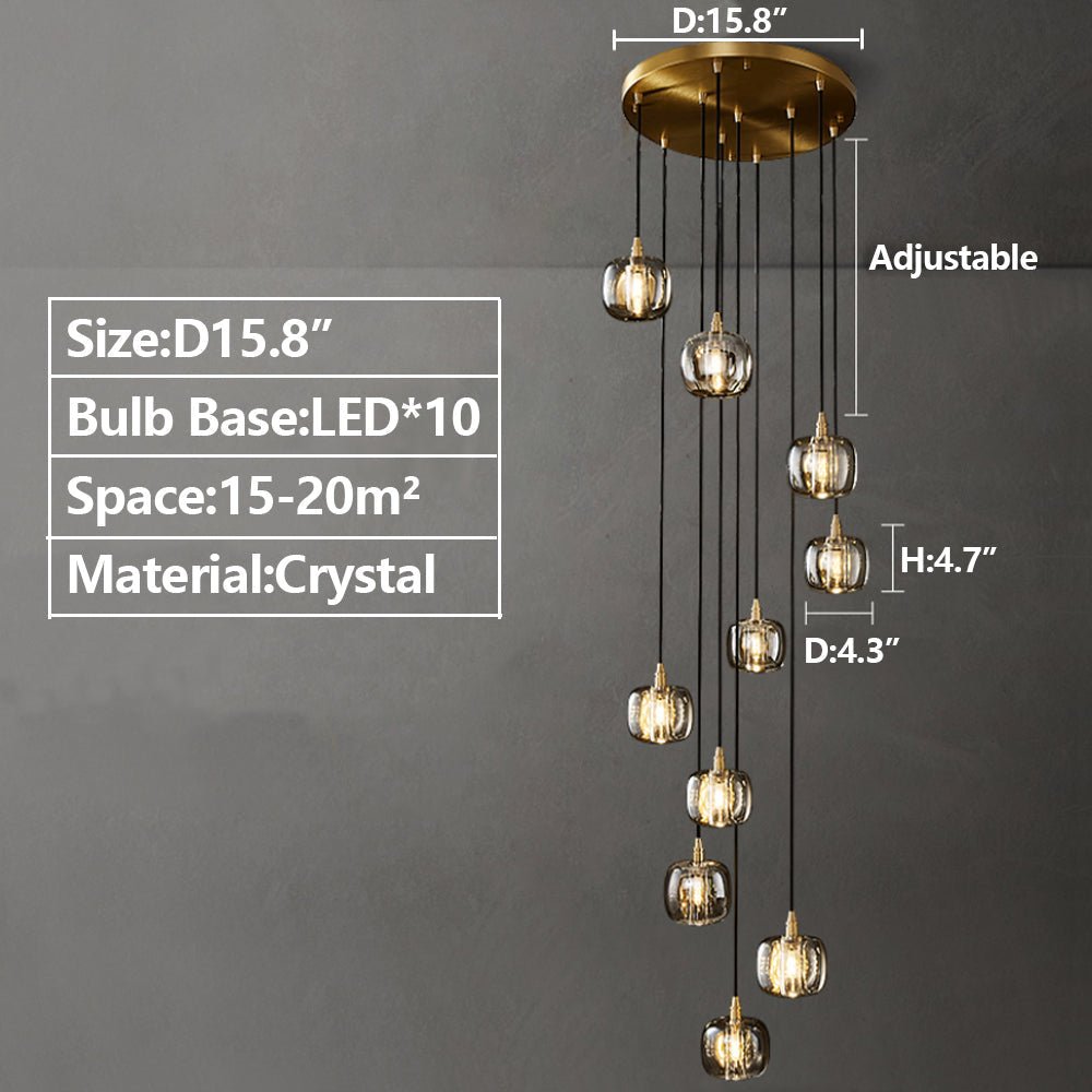 Post - modern Extra - long Pendant Light Fixtures for Staircase/High - ceiling Space/Foyer - cyranlamps