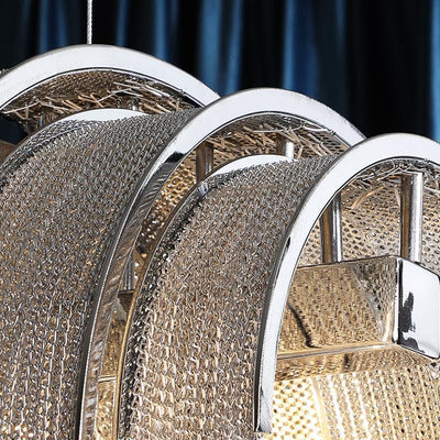 Alana Aluminum Chain Tassel Long Branch Chandelier Light 35"
