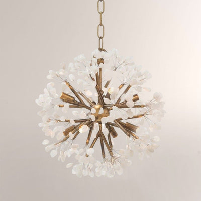 Quartz Crystal Spherical Eight - Light Chandelier - Cyran Lamps