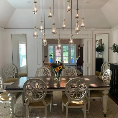 Raindrop Rectangular Chandelier 54"