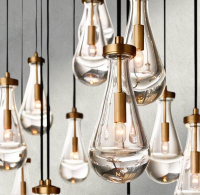 Raindrop Rectangular Chandelier 54", 72" - cyranlighting