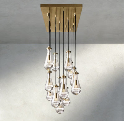 Raindrop Rectangular Chandelier 54", 72" - cyranlighting