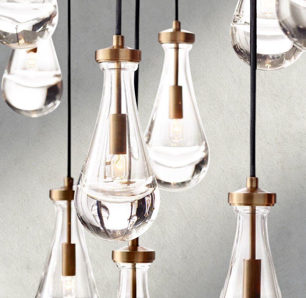 Raindrop Rectangular Chandelier 54", 72" - cyranlighting