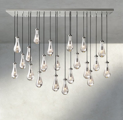 Raindrop Rectangular Chandelier 54", 72" - cyranlighting