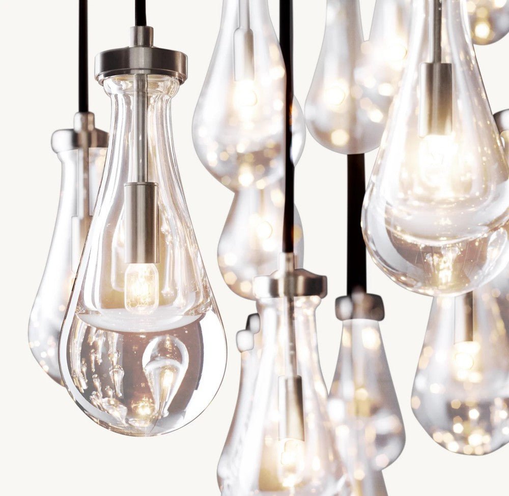 Raindrop Rectangular Chandelier 72" - Cyran Lamps