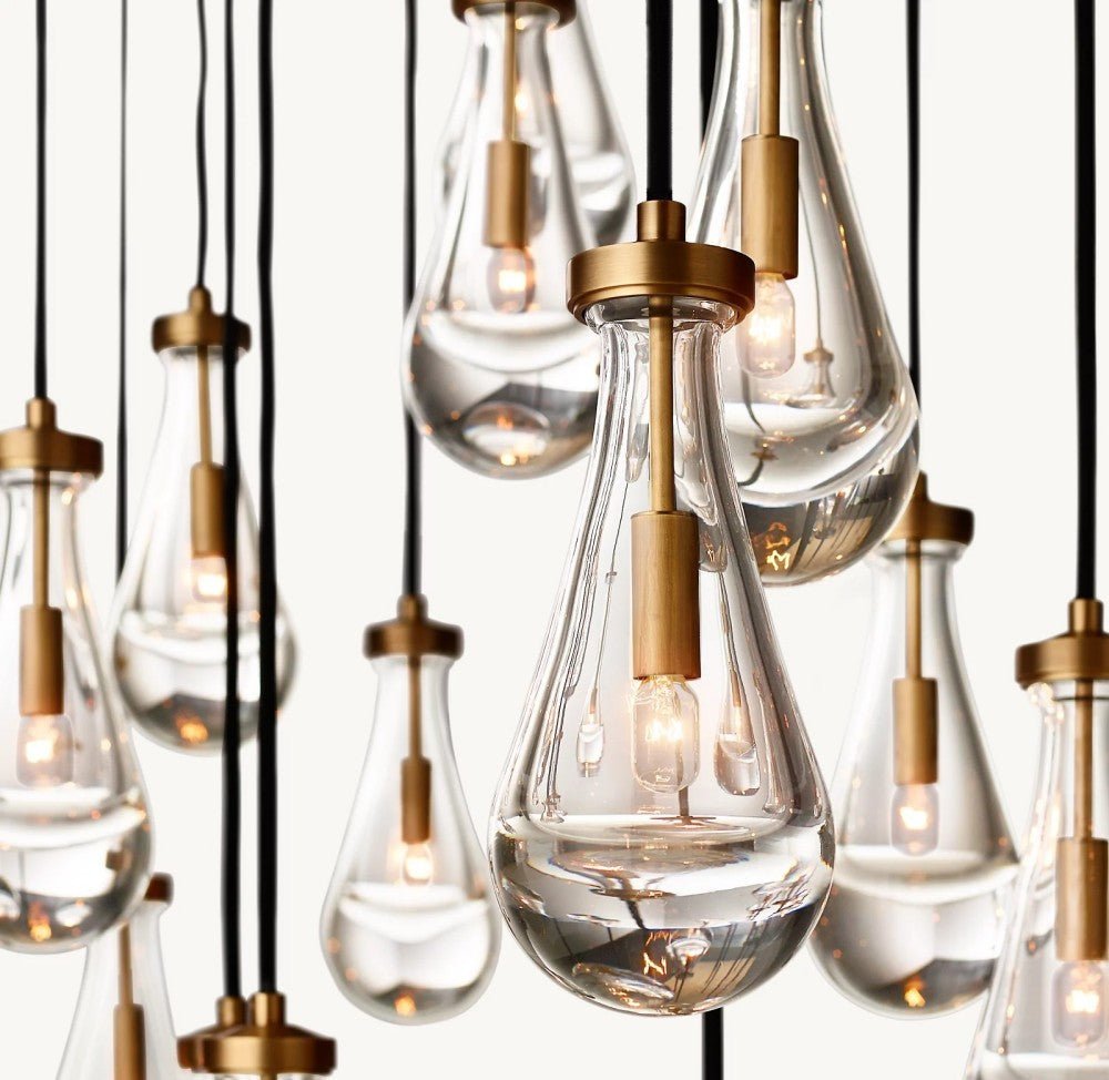 Raindrop Rectangular Chandelier 72" - Cyran Lamps
