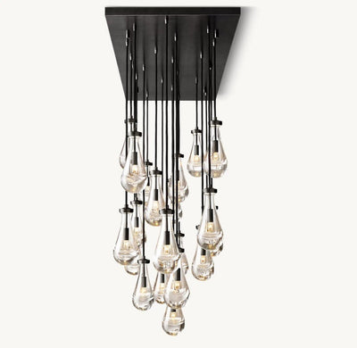 Raindrop Rectangular Chandelier 72" - Cyran Lamps