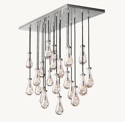Raindrop Rectangular Chandelier 72" - Cyran Lamps