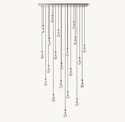 Raindrop Rectangular Chandelier 72" - Cyran Lamps