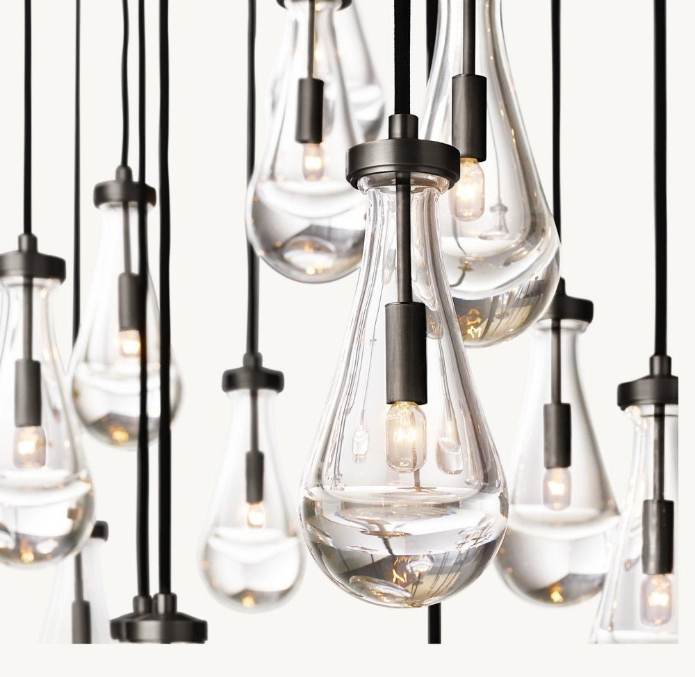 Raindrop Rectangular Chandelier 72" - Cyran Lamps