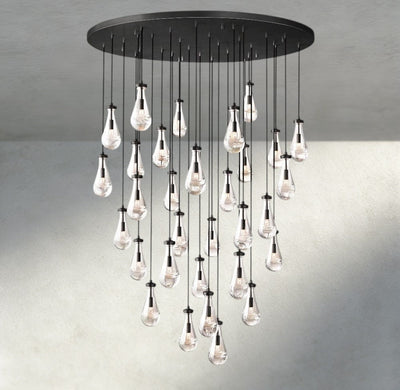 Raindrop Round Chandelier 18", 36", 47", 60" - cyranlighting