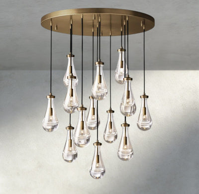 Raindrop Round Chandelier 18", 36", 47", 60" - cyranlighting