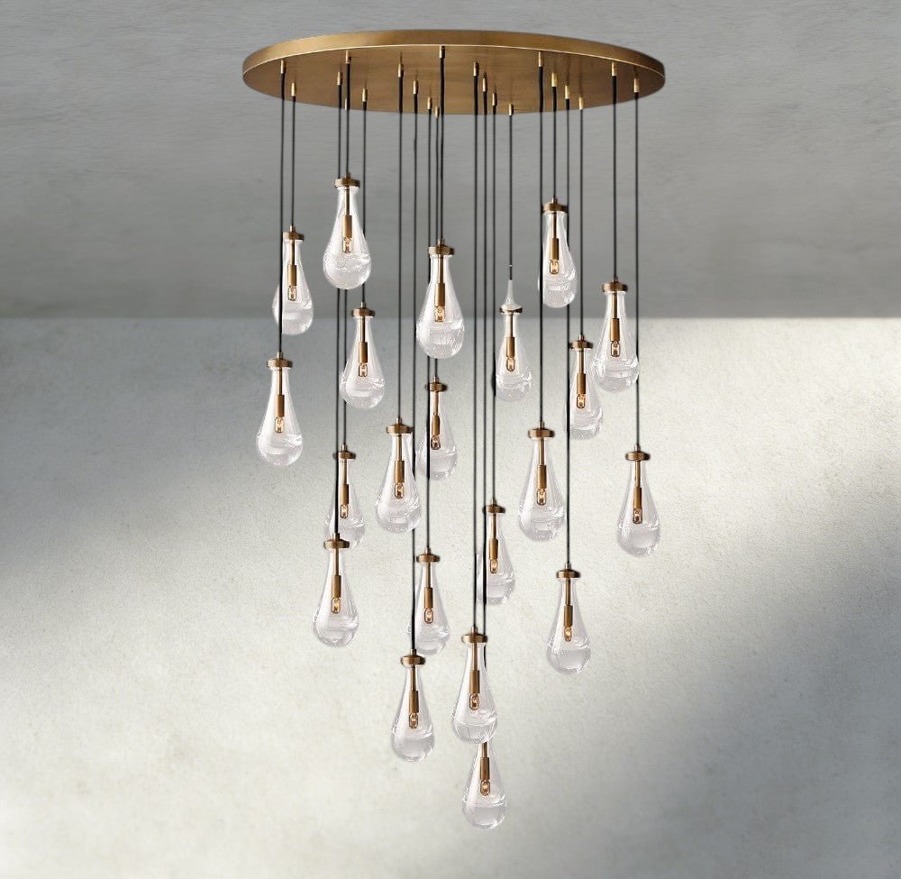 Raindrop Round Chandelier 18", 36", 47", 60" - cyranlighting
