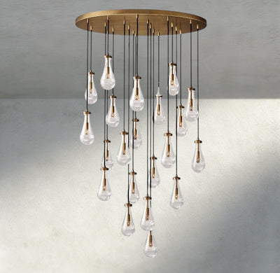 Raindrop Round Chandelier 18", 36", 47", 60" - cyranlighting