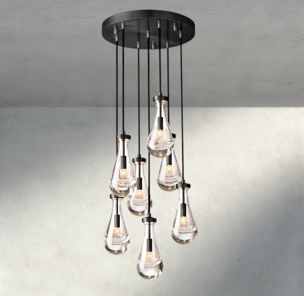 Raindrop Round Chandelier 18", 36", 47", 60" - cyranlighting