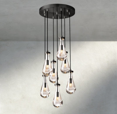 Raindrop Round Chandelier 18", 36", 47", 60" - cyranlighting