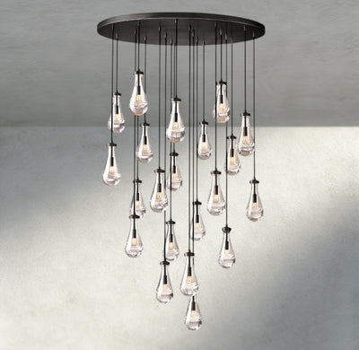Raindrop Round Chandelier 18", 36", 47", 60" - cyranlighting