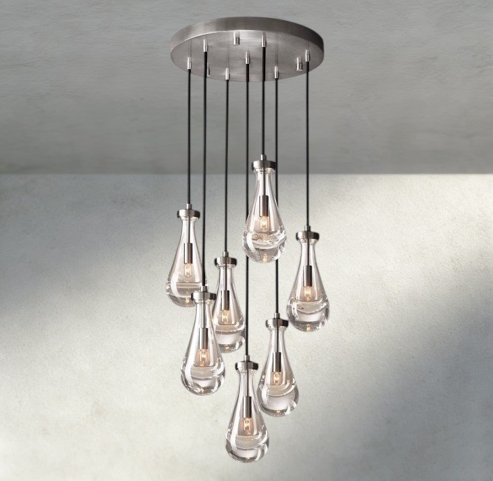 Raindrop Round Chandelier 18", 36", 47", 60" - cyranlighting