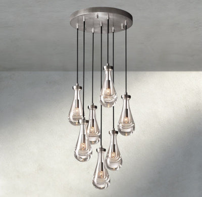 Raindrop Round Chandelier 18", 36", 47", 60" - cyranlighting