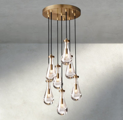 Raindrop Round Chandelier 18", 36", 47", 60" - cyranlighting