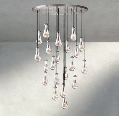 Raindrop Round Chandelier 18", 36", 47", 60" - cyranlighting