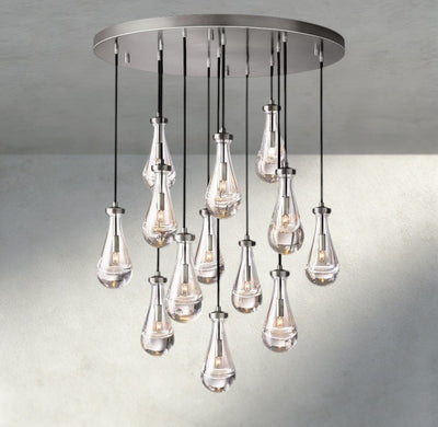 Raindrop Round Chandelier 18", 36", 47", 60" - cyranlighting