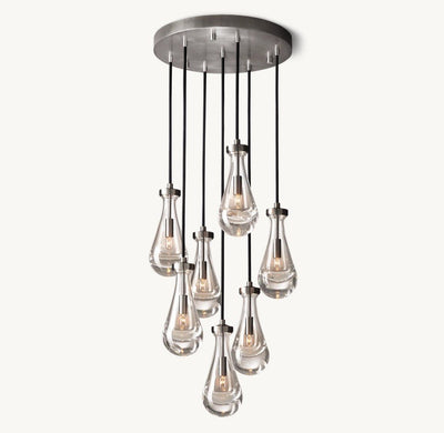 Raindrop Round Chandelier 18" - Cyran Lamps