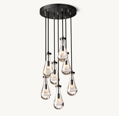Raindrop Round Chandelier 18" - Cyran Lamps