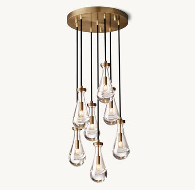 Raindrop Round Chandelier 18" - Cyran Lamps