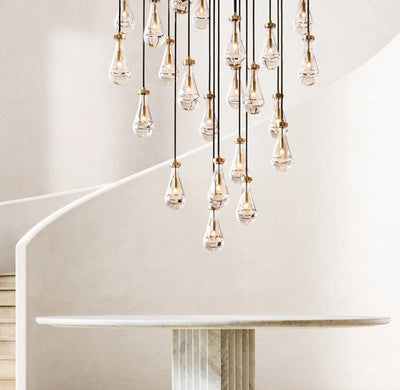 Raindrop Round Chandelier 36" - Cyran Lamps