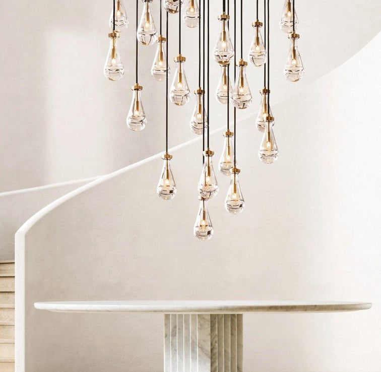 Raindrop Round Chandelier 36" - Cyran Lamps