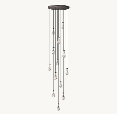 Raindrop Round Chandelier 36" - Cyran Lamps