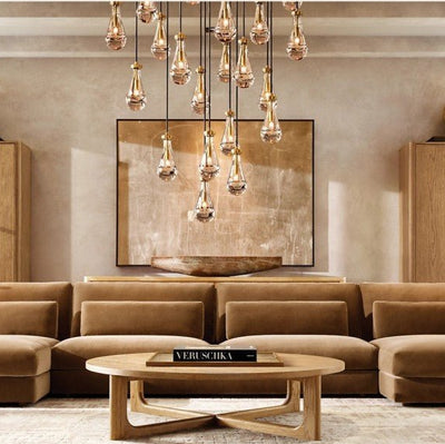 Raindrop Round Chandelier 36" - Cyran Lamps