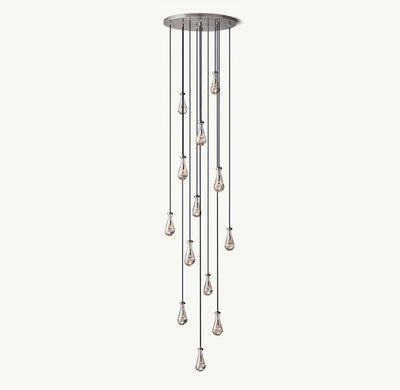 Raindrop Round Chandelier 36" - Cyran Lamps