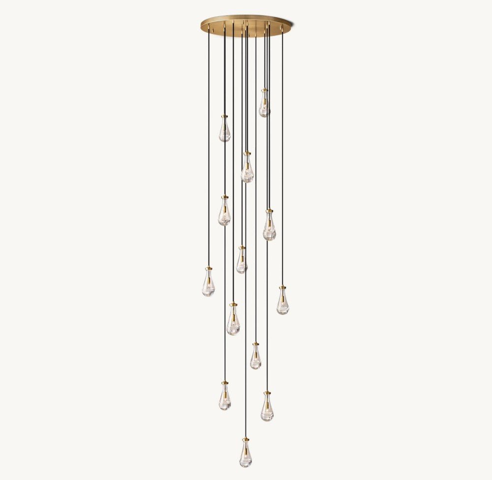 Raindrop Round Chandelier 36" - Cyran Lamps