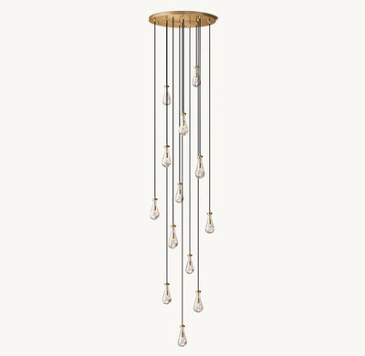 Raindrop Round Chandelier 36" - Cyran Lamps